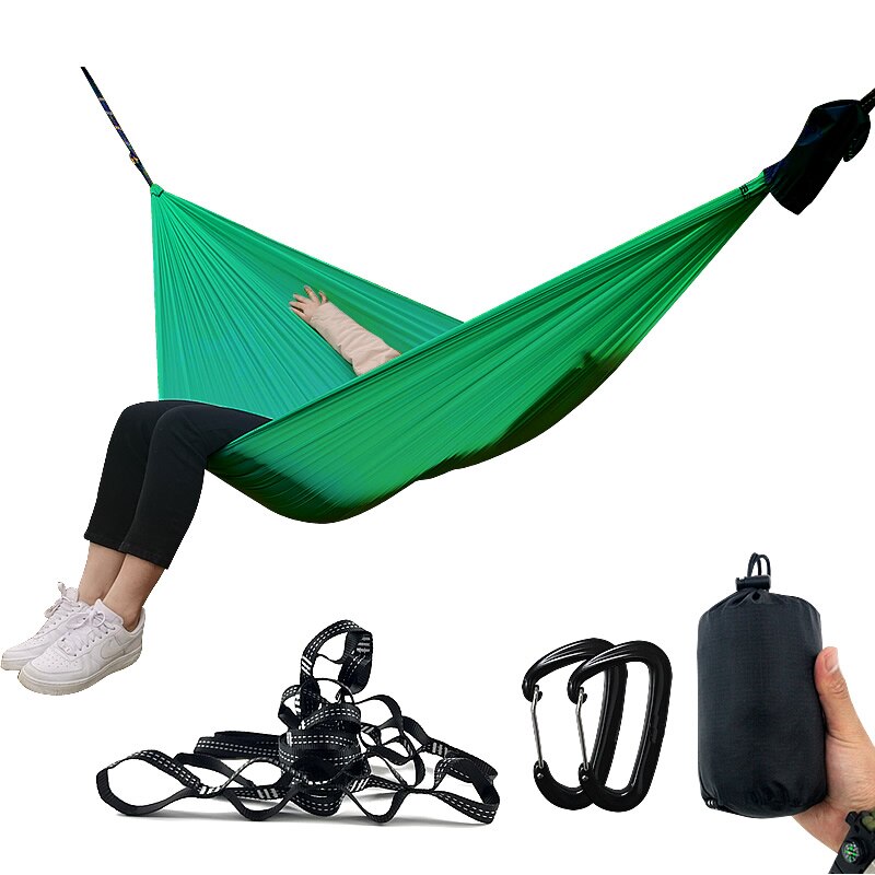 Cheap Goat Tents Portable Hammock Outdoor Garden Sports Home Travel Camping Swing Stripe Canvas Hang Bed Hammock Tents 